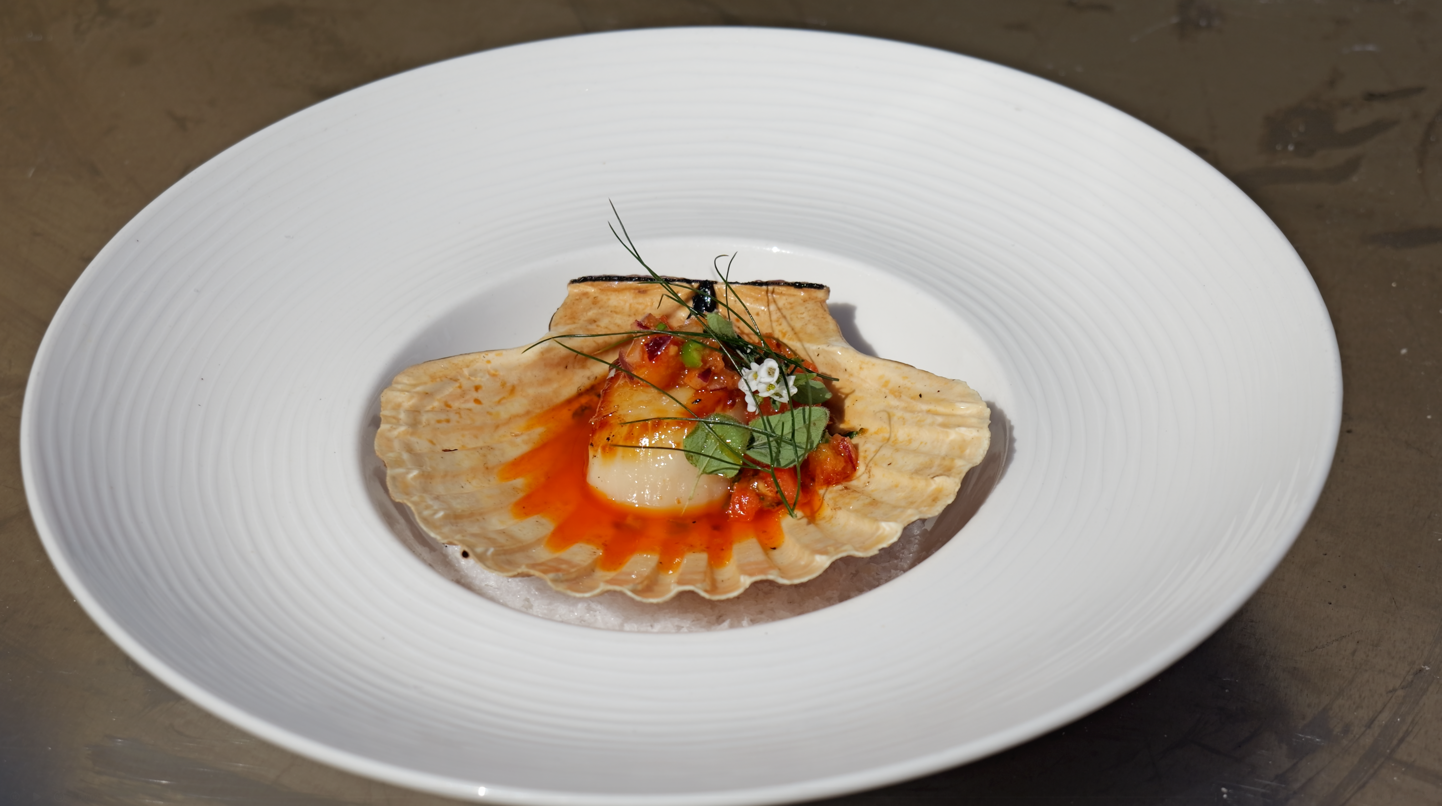 Lisa Goodwin-Allen's Bertha Seared Scallops with English Tomato Salsa