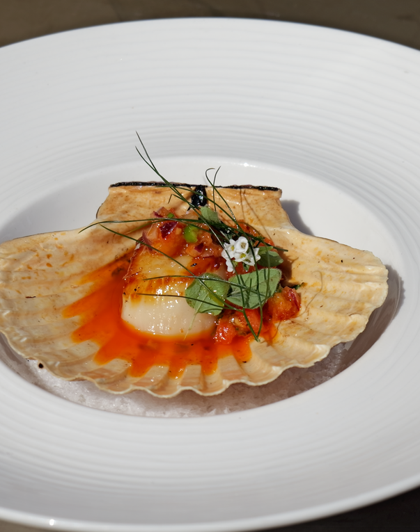 Lisa Goodwin-Allen's Bertha Seared Scallops with English Tomato Salsa