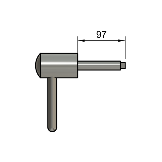 Bertha Door handle (Small shaft 97mm)